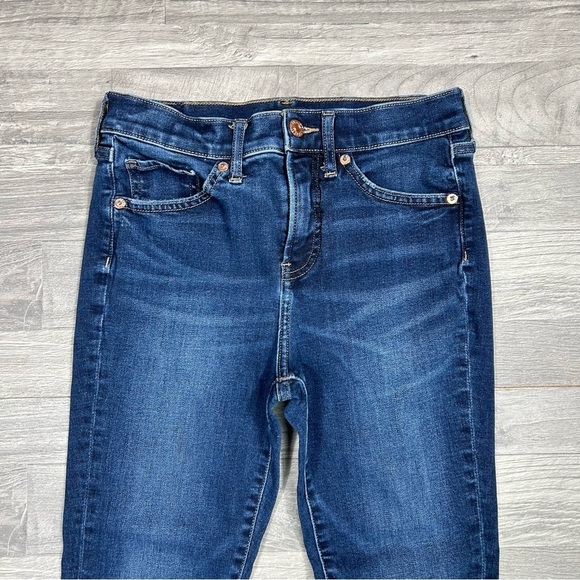 Express Women's Dark Wash Skinny Mid-Rise Denim Jeans - Picture 3 of 7